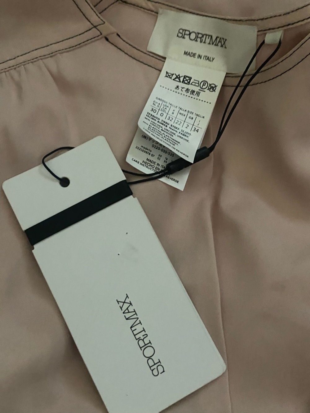 Sportmax Blush Pink Draped Maxi Dress - Picture 7 of 8
